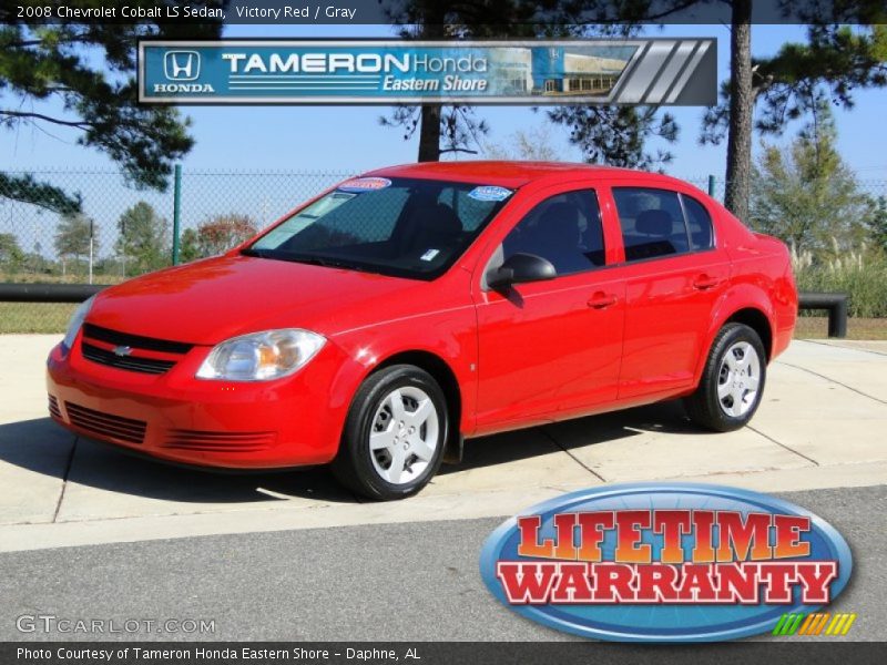 Victory Red / Gray 2008 Chevrolet Cobalt LS Sedan