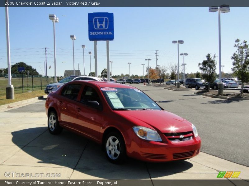 Victory Red / Gray 2008 Chevrolet Cobalt LS Sedan