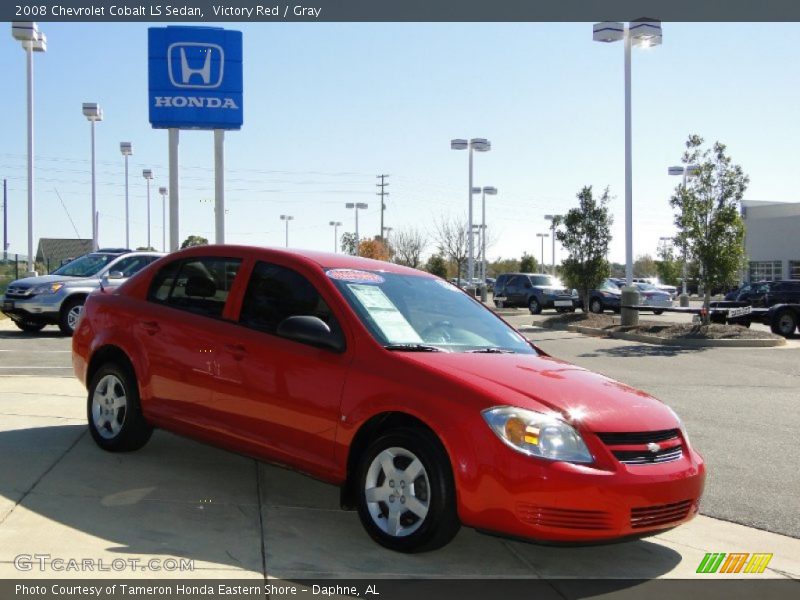 Victory Red / Gray 2008 Chevrolet Cobalt LS Sedan