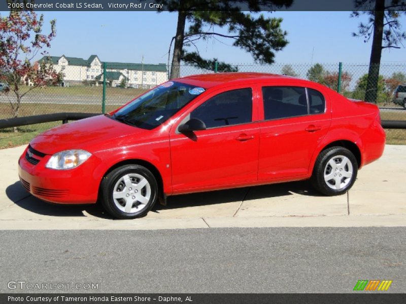 Victory Red / Gray 2008 Chevrolet Cobalt LS Sedan