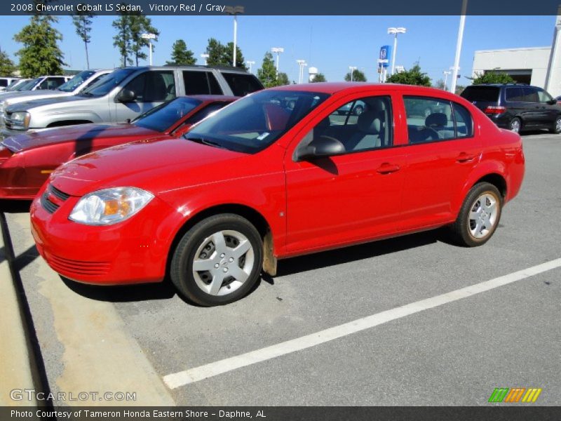 Victory Red / Gray 2008 Chevrolet Cobalt LS Sedan