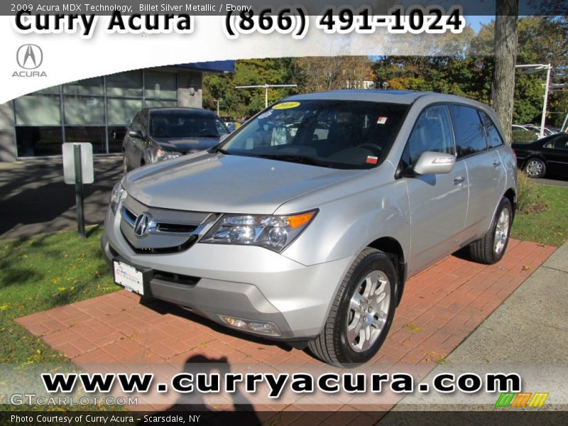 Billet Silver Metallic / Ebony 2009 Acura MDX Technology
