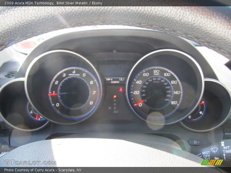 Billet Silver Metallic / Ebony 2009 Acura MDX Technology