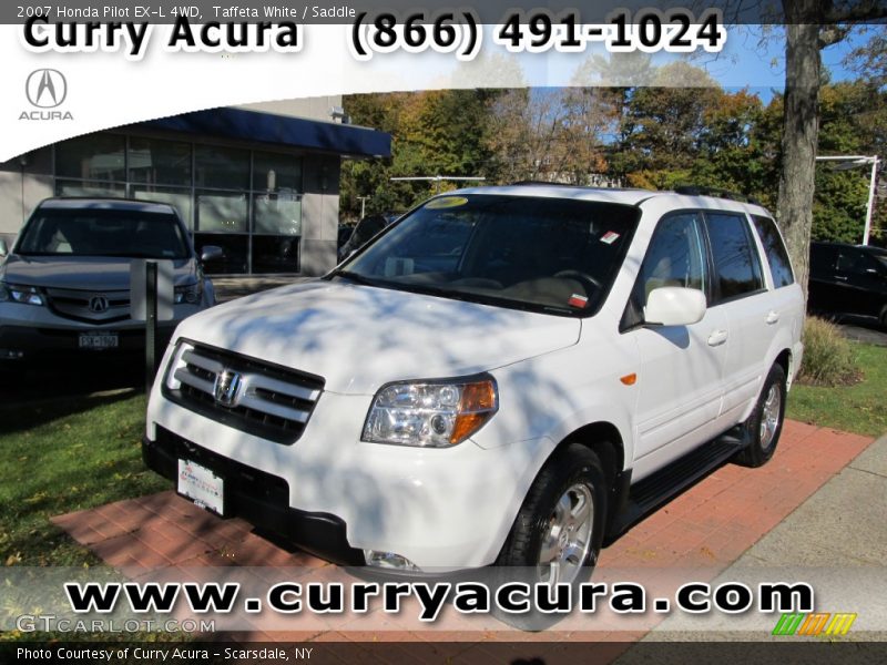 Taffeta White / Saddle 2007 Honda Pilot EX-L 4WD