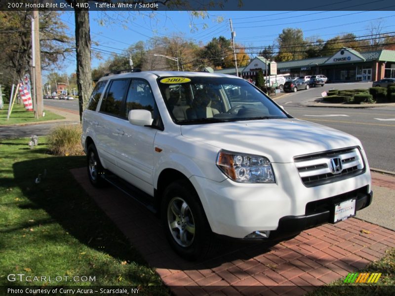Taffeta White / Saddle 2007 Honda Pilot EX-L 4WD