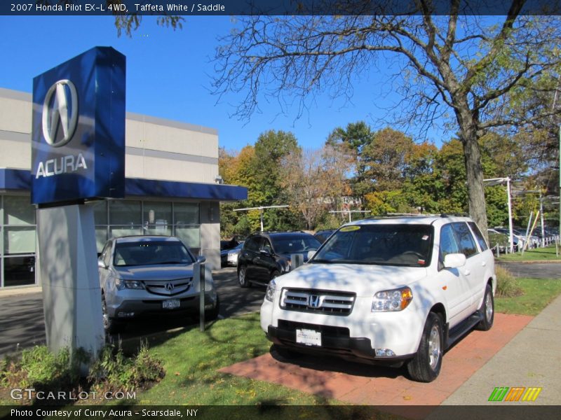 Taffeta White / Saddle 2007 Honda Pilot EX-L 4WD