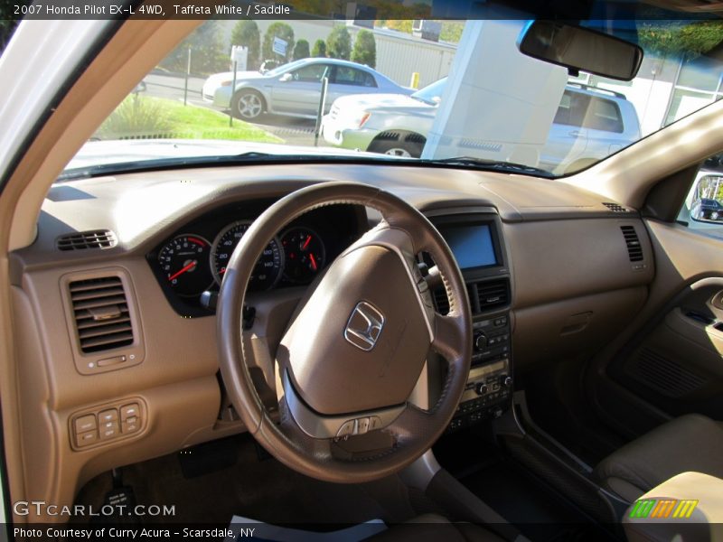 Taffeta White / Saddle 2007 Honda Pilot EX-L 4WD