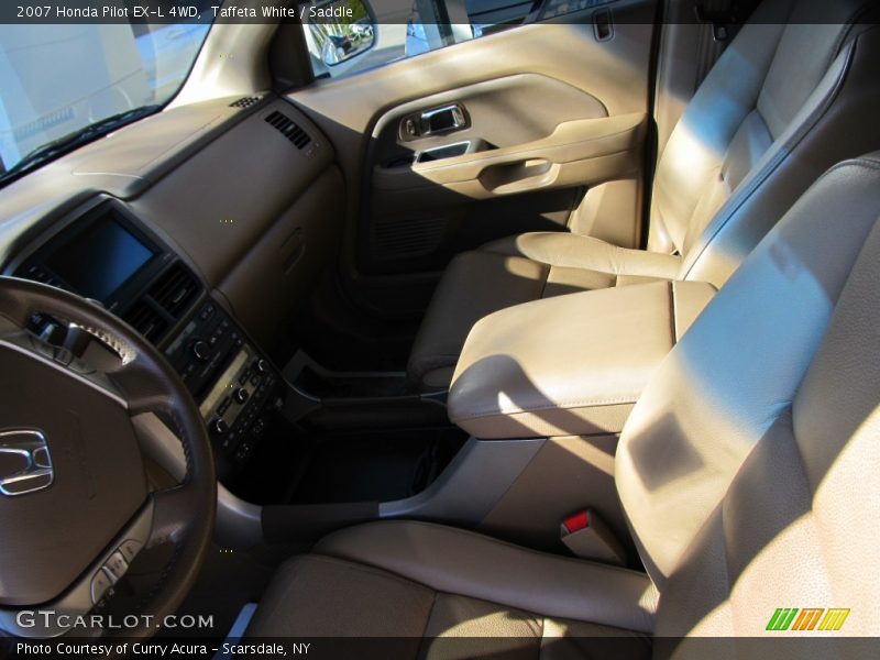Taffeta White / Saddle 2007 Honda Pilot EX-L 4WD