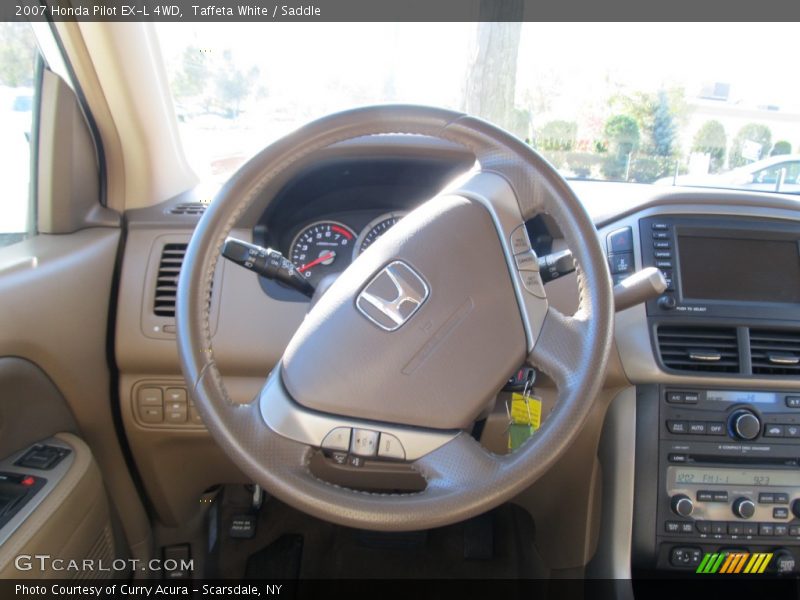 Taffeta White / Saddle 2007 Honda Pilot EX-L 4WD