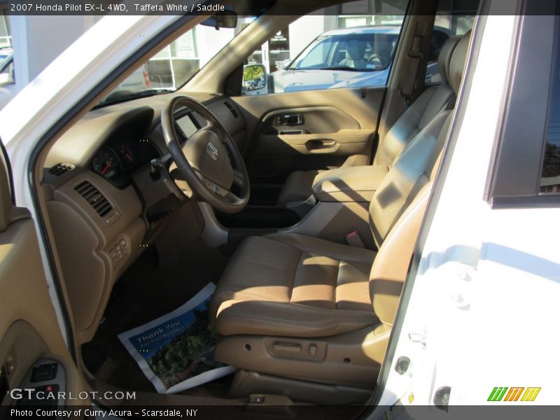 Taffeta White / Saddle 2007 Honda Pilot EX-L 4WD