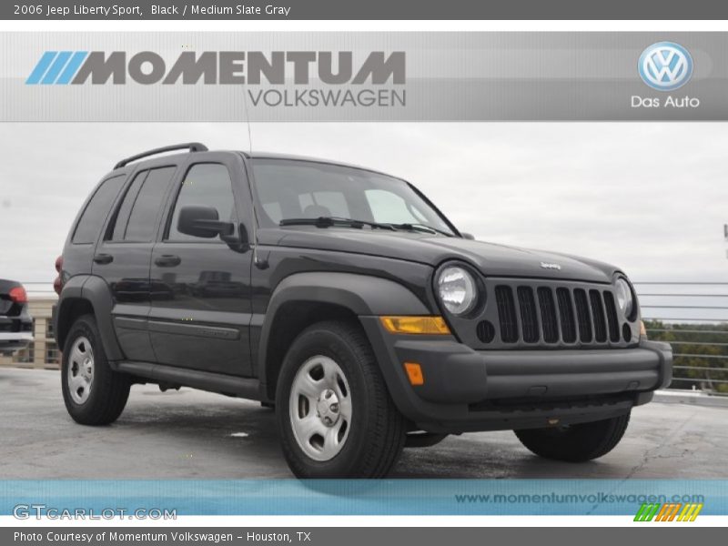 Black / Medium Slate Gray 2006 Jeep Liberty Sport