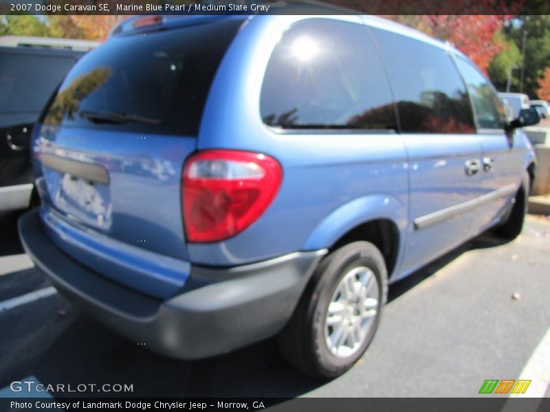 Marine Blue Pearl / Medium Slate Gray 2007 Dodge Caravan SE
