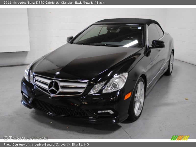 Obsidian Black Metallic / Black 2011 Mercedes-Benz E 550 Cabriolet