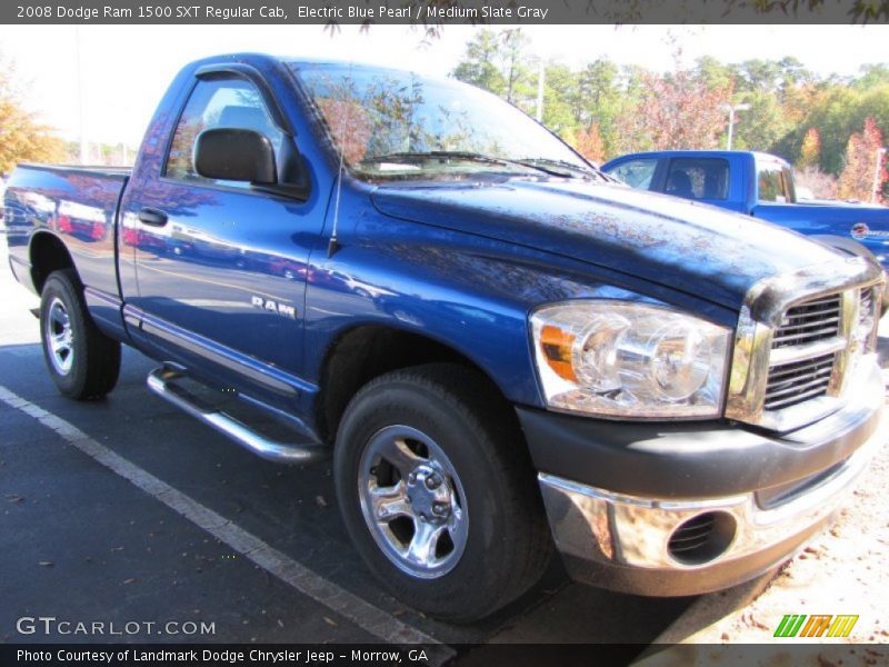 Electric Blue Pearl / Medium Slate Gray 2008 Dodge Ram 1500 SXT Regular Cab