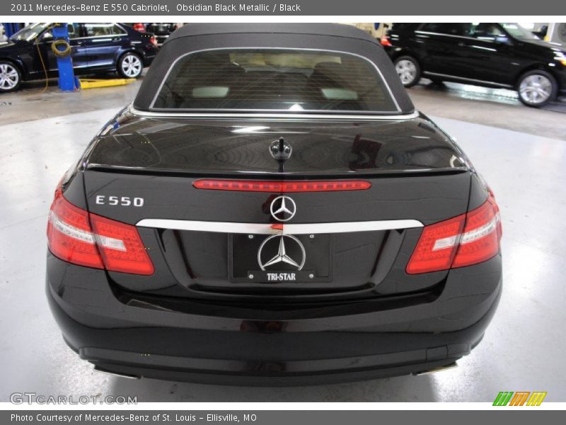 Obsidian Black Metallic / Black 2011 Mercedes-Benz E 550 Cabriolet