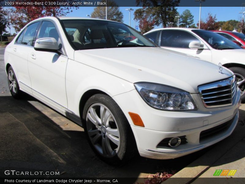 Arctic White / Black 2009 Mercedes-Benz C 300 Luxury