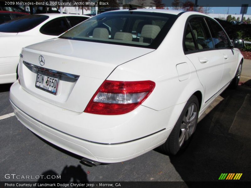 Arctic White / Black 2009 Mercedes-Benz C 300 Luxury