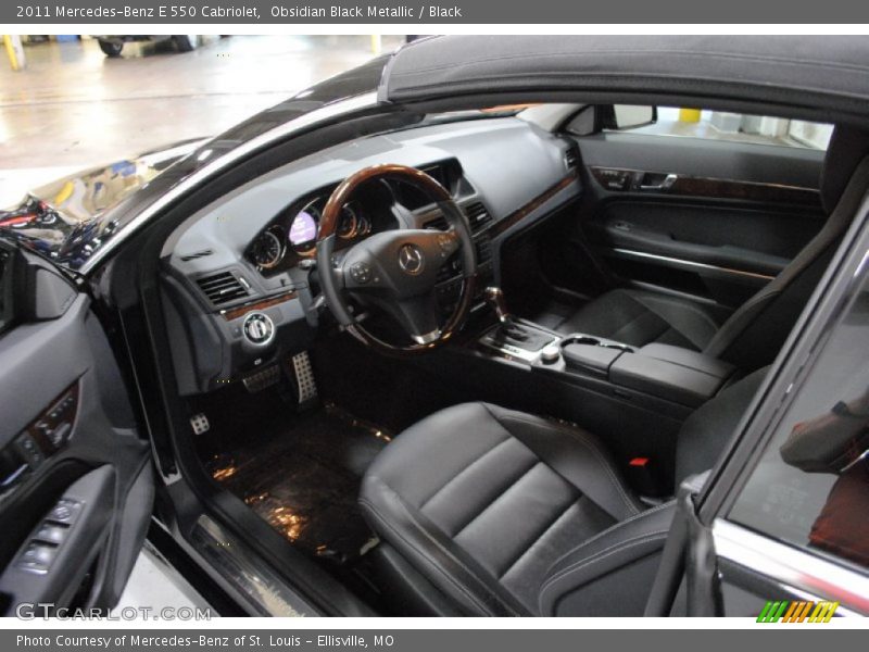 Obsidian Black Metallic / Black 2011 Mercedes-Benz E 550 Cabriolet