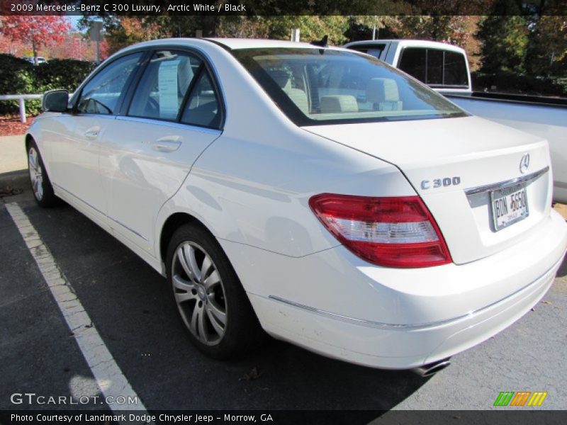 Arctic White / Black 2009 Mercedes-Benz C 300 Luxury