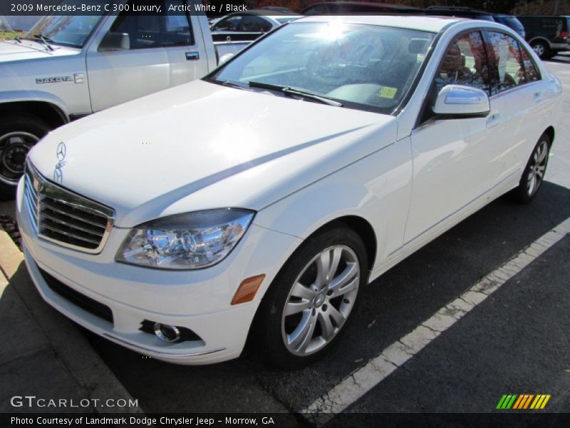 Arctic White / Black 2009 Mercedes-Benz C 300 Luxury