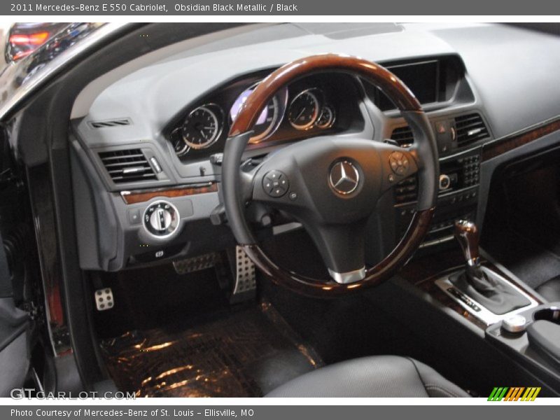 Obsidian Black Metallic / Black 2011 Mercedes-Benz E 550 Cabriolet