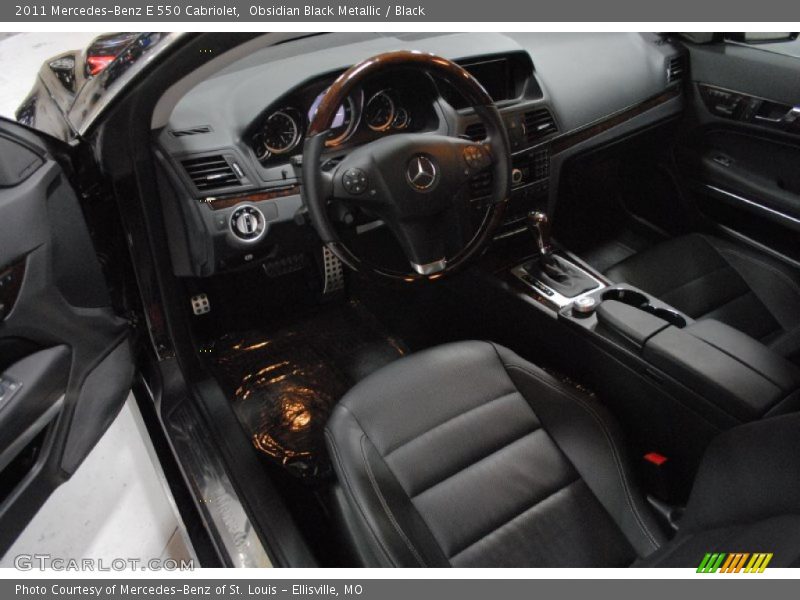 Obsidian Black Metallic / Black 2011 Mercedes-Benz E 550 Cabriolet