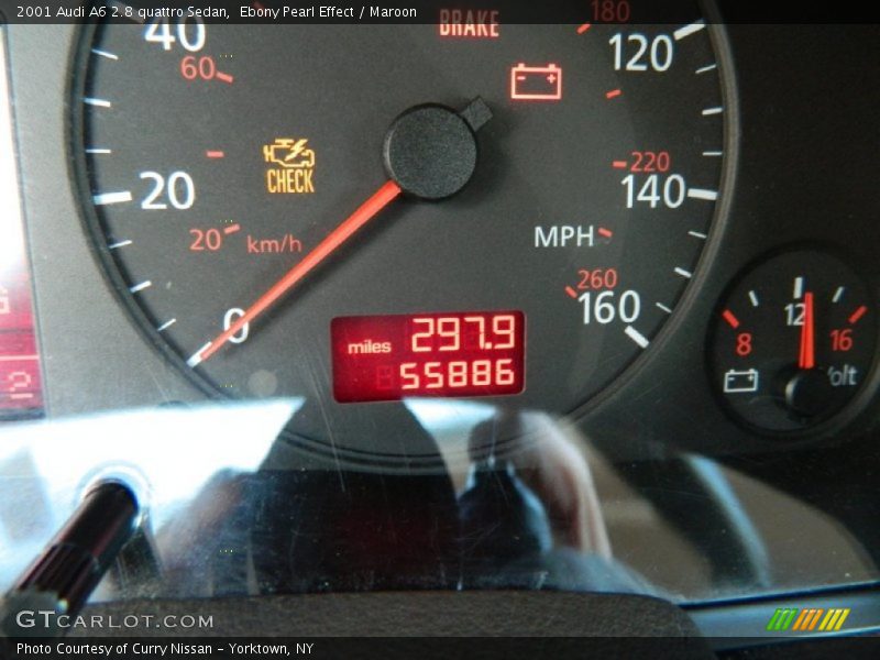 Ebony Pearl Effect / Maroon 2001 Audi A6 2.8 quattro Sedan