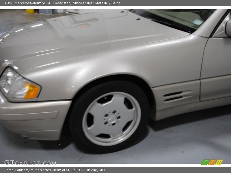 Smoke Silver Metallic / Beige 1998 Mercedes-Benz SL 500 Roadster