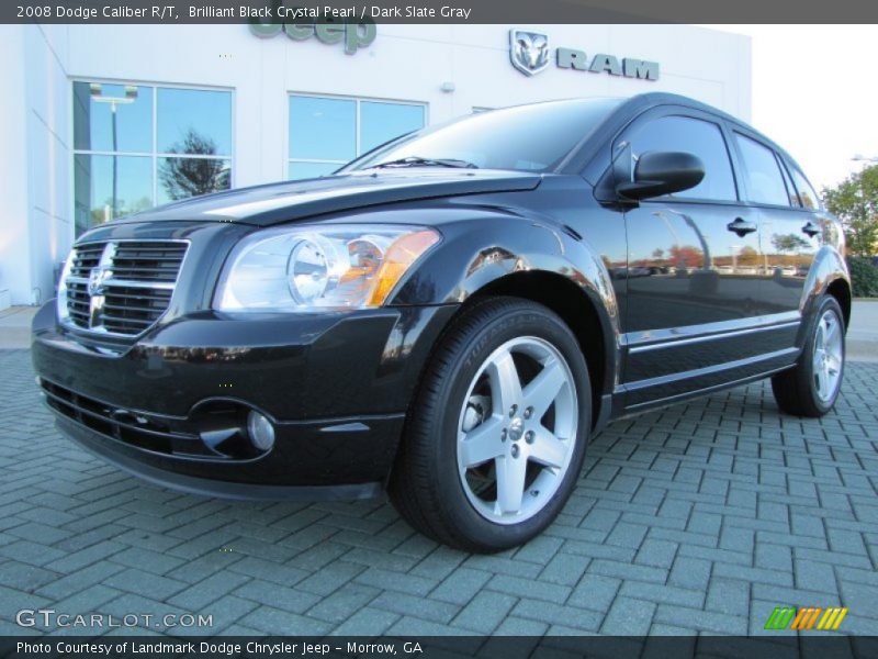 Brilliant Black Crystal Pearl / Dark Slate Gray 2008 Dodge Caliber R/T