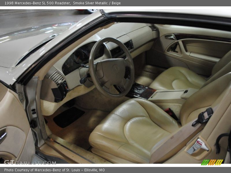 Smoke Silver Metallic / Beige 1998 Mercedes-Benz SL 500 Roadster