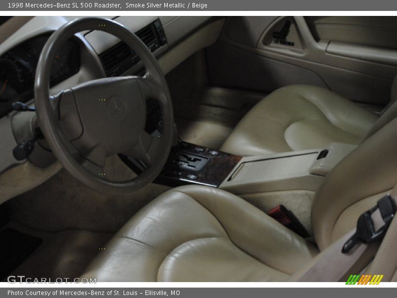 Smoke Silver Metallic / Beige 1998 Mercedes-Benz SL 500 Roadster