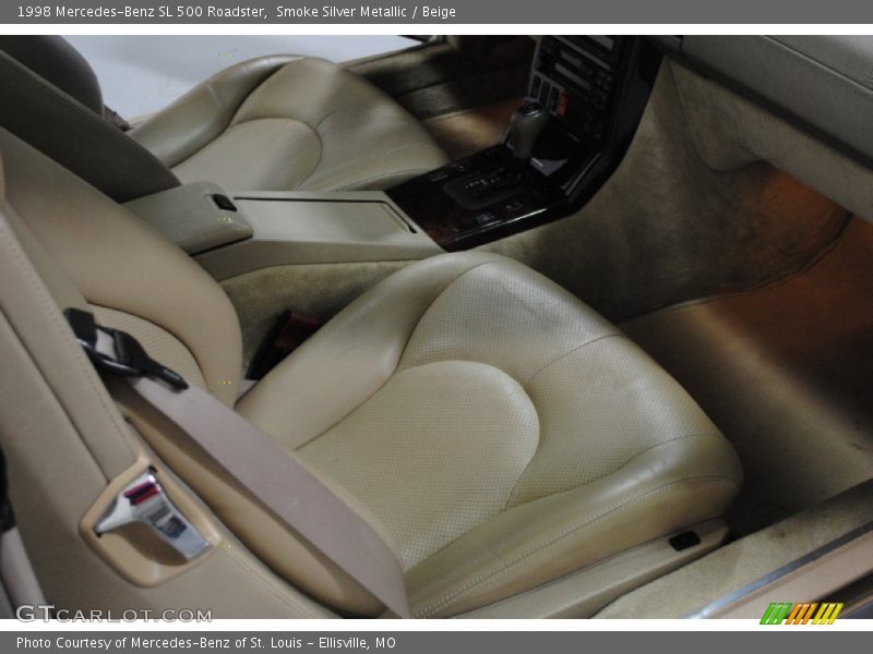 Smoke Silver Metallic / Beige 1998 Mercedes-Benz SL 500 Roadster