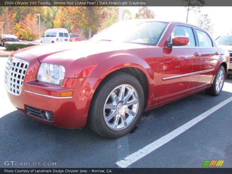Inferno Red Crystal Pearl / Dark Khaki/Light Graystone 2009 Chrysler 300 Touring