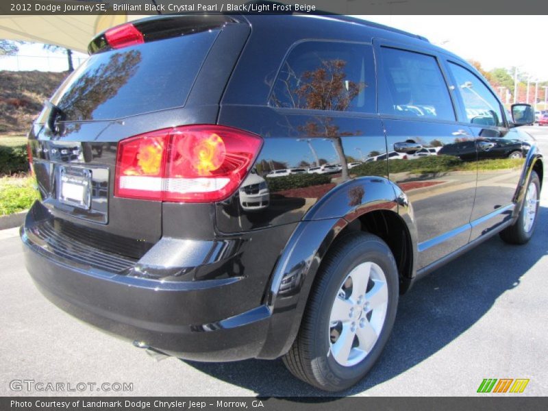 Brilliant Black Crystal Pearl / Black/Light Frost Beige 2012 Dodge Journey SE