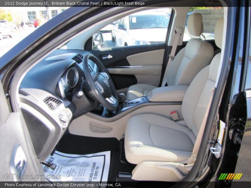 Brilliant Black Crystal Pearl / Black/Light Frost Beige 2012 Dodge Journey SE