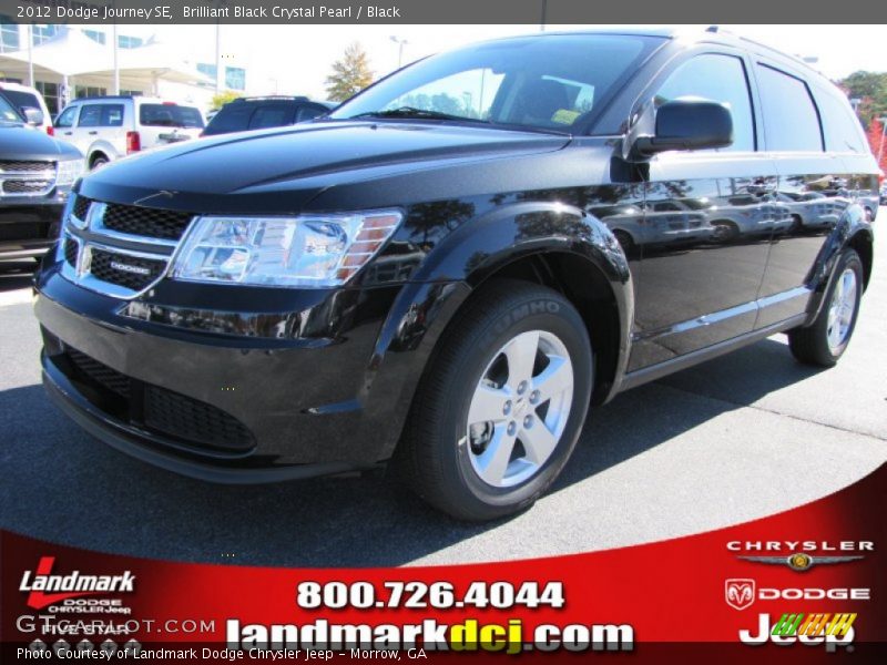 Brilliant Black Crystal Pearl / Black 2012 Dodge Journey SE