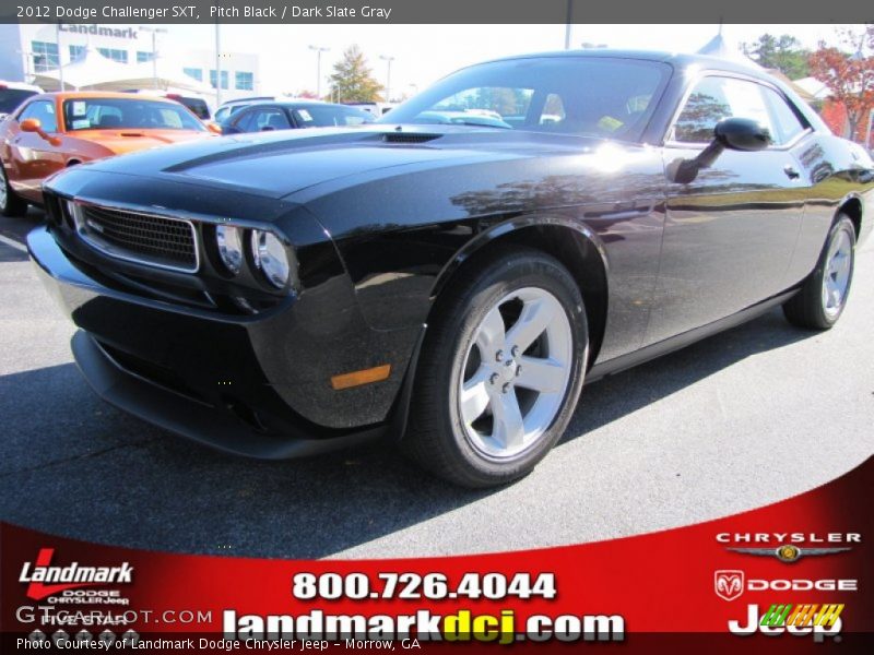Pitch Black / Dark Slate Gray 2012 Dodge Challenger SXT