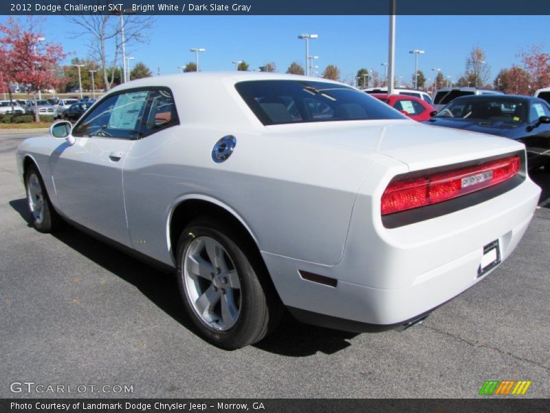 Bright White / Dark Slate Gray 2012 Dodge Challenger SXT