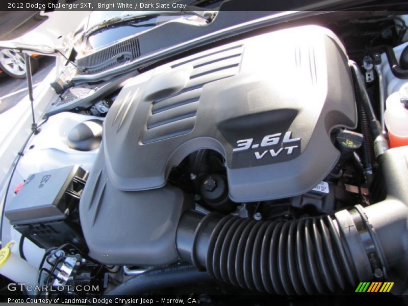 Bright White / Dark Slate Gray 2012 Dodge Challenger SXT