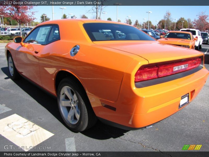 Header Orange / Dark Slate Gray 2012 Dodge Challenger SXT