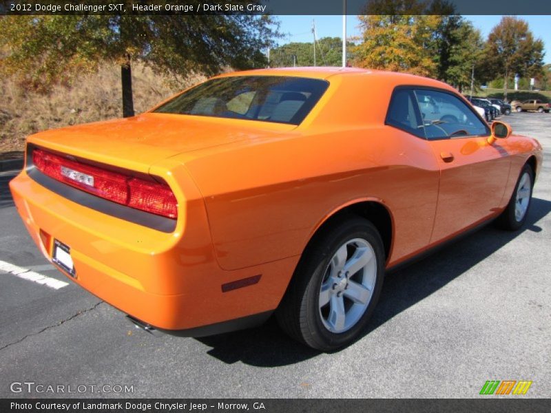 Header Orange / Dark Slate Gray 2012 Dodge Challenger SXT