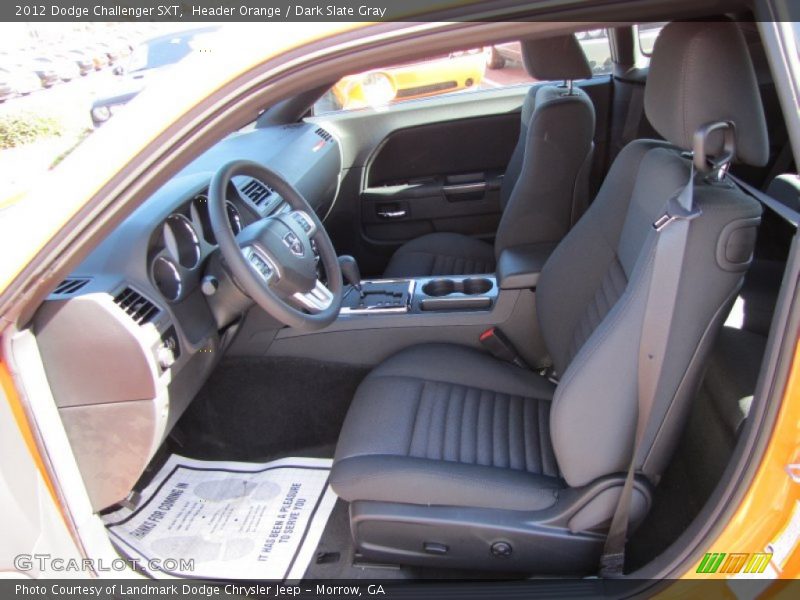 Header Orange / Dark Slate Gray 2012 Dodge Challenger SXT