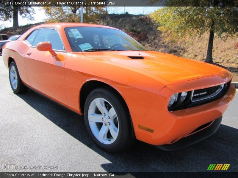 Header Orange / Dark Slate Gray 2012 Dodge Challenger SXT