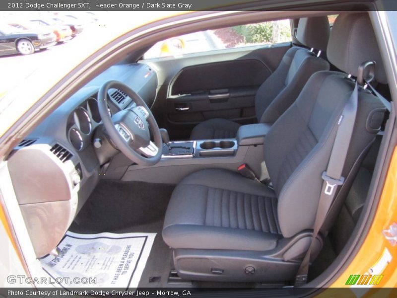 Header Orange / Dark Slate Gray 2012 Dodge Challenger SXT