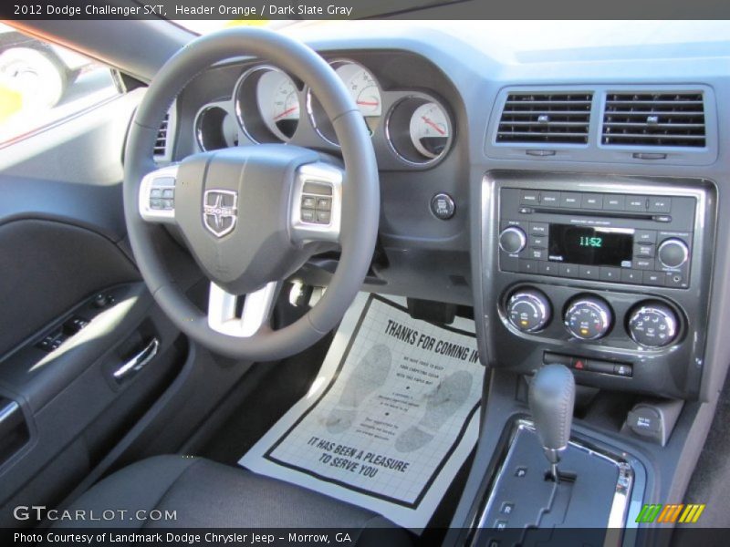 Header Orange / Dark Slate Gray 2012 Dodge Challenger SXT
