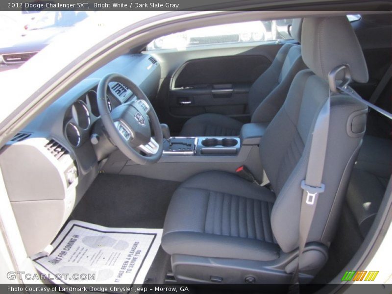 Bright White / Dark Slate Gray 2012 Dodge Challenger SXT