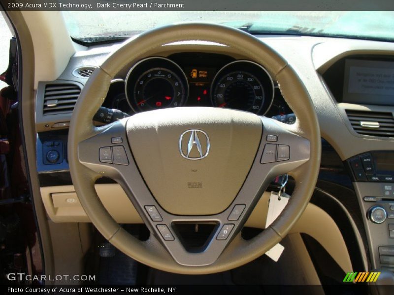 Dark Cherry Pearl / Parchment 2009 Acura MDX Technology