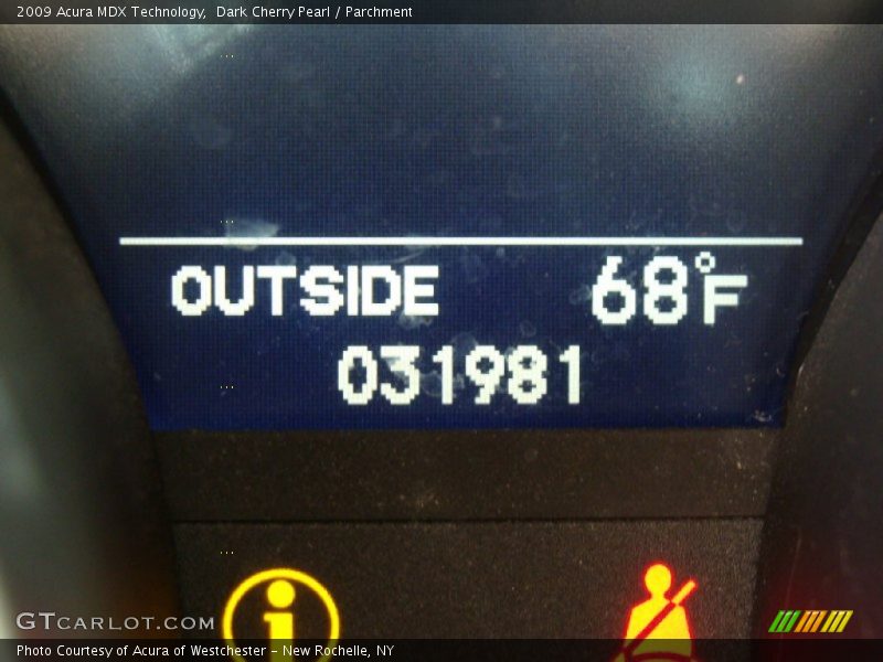 Dark Cherry Pearl / Parchment 2009 Acura MDX Technology