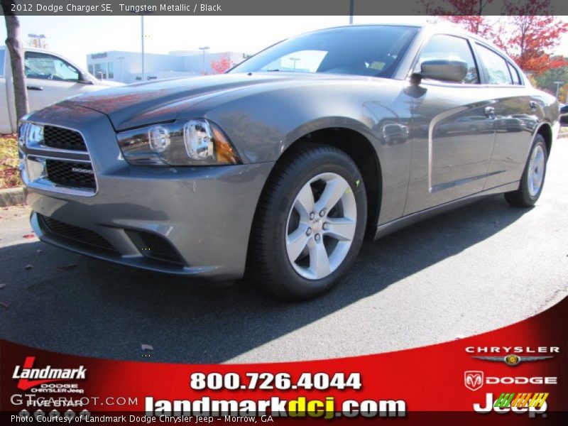 Tungsten Metallic / Black 2012 Dodge Charger SE