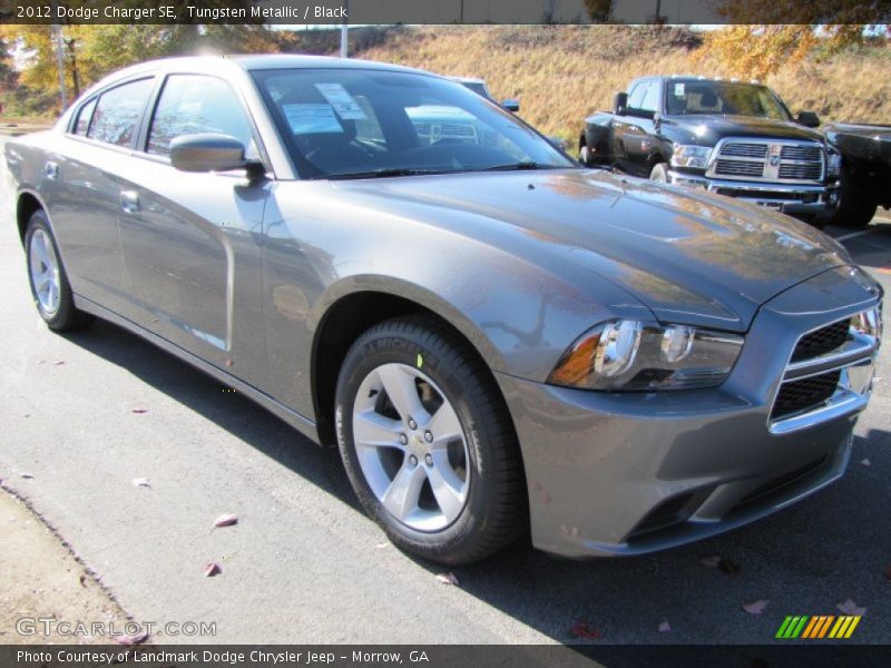 Tungsten Metallic / Black 2012 Dodge Charger SE
